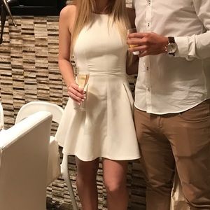 Zara open back halter dress